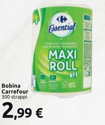 Carrefour Bobina Carrefour 300 strappi offerta