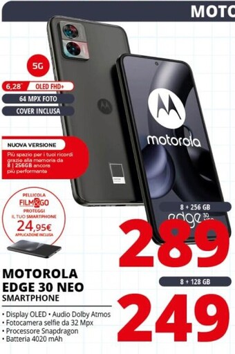 Comet Motorola edge 30 neo 16 cm (6.3) doppia sim android 12 5g usb tipo-c 8 gb 128 gb 4020 mah nero offerta