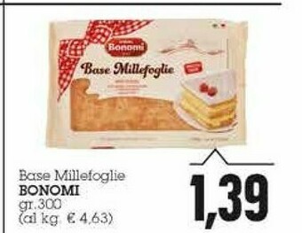 Emi Supermercati Forno Bonomi - Base Millefoglie Pronta Da Farcire 300 G(ml) offerta