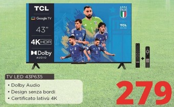 Comet Tcl tv led 43p635 offerta