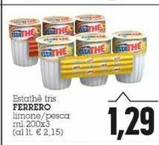 Emi Supermercati Ferrero Estathé Tris Limone / Pesca offerta