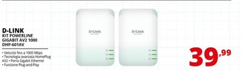 Comet D link kit powerline gigabit av2 1000 dhp - 601av offerta