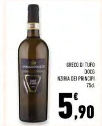 Conad Superstore Nziria dei principi greco di tufo docg offerta