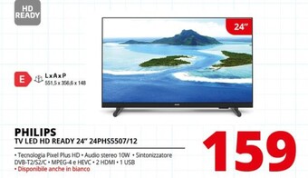 Comet Philips tv led hd ready 24 24phs5507/12 offerta