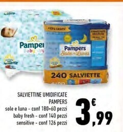 Conad Superstore Pampers salviettine umidificate offerta