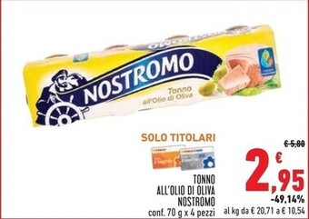 Conad City Nostromo tonno all'olio di oliva offerta
