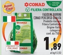 Conad City Conad fagiolini burrini percorso qualità offerta
