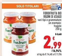 Rigoni di asiago fiordifrutta bio