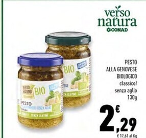 Conad Superstore Pesto alla genovese biologico offerta