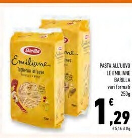 Conad Superstore Barilla pasta all'uovo le emiliane offerta
