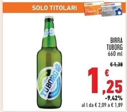 Conad City Tuborg birra offerta