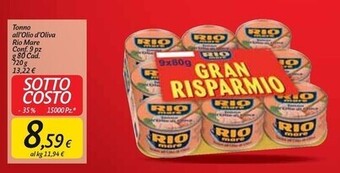 Carrefour Market Rio mare tonno all'olio d'oliva offerta