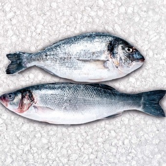 Branzino e orata eviscerati