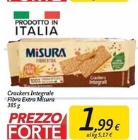 Carrefour Market Misura crackers integrale fibra extra offerta