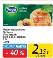 Carrefour Market Yoga nettari di frutta optimum offerta