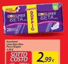 Carrefour Market Lines assorbenti seta ultra offerta