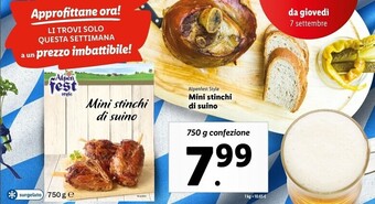 Lidl Alpenfest style - mini stinchi di suino offerta