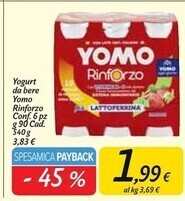Carrefour Market Yomo yogurt da bere rinforzo offerta