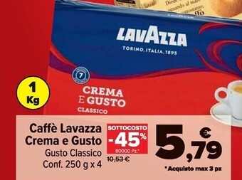 Carrefour Market Lavazza caffè crema e gusto offerta