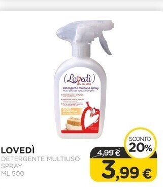 Arcaplanet Lovedi detergente multiuso spray ml.500 offerta