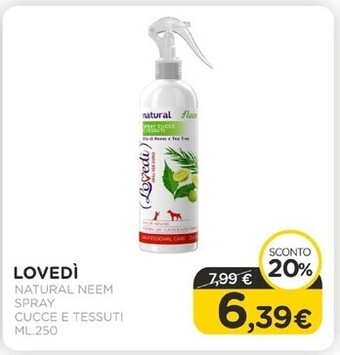 Arcaplanet Lovedi natural neem spray cucce e tessuti ml.250 offerta