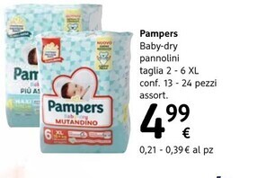 dm drogerie markt Pampers baby-dry pannolini offerta