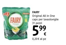 Fairy original all in one caps per lavastoviglie
