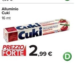 Carrefour Market Cuki alluminio offerta