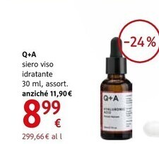 dm drogerie markt Q+a - siero viso idratante offerta