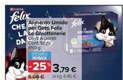 Carrefour Market Felix alimento umido per gatti le ghiottonerie offerta