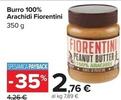 Carrefour Market Fiorentini burro 100% arachidi offerta
