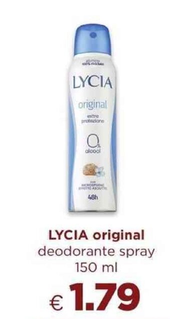 Acqua & Sapone LYCIA original deodorante spray 150 ml offerta