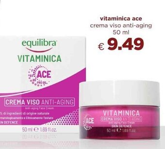 Acqua & Sapone equilibra vitaminica ace crema viso anti-aging 50 ml offerta