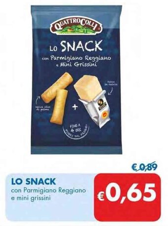 MD Discount LO SNACK con Parmigiano Reggiano e Mini Grissini offerta