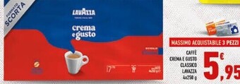 Conad City Lavazza caffe crema e gusto classico offerta