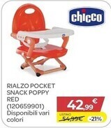 Bimbo Store Chicco rialzo pocket snack poppy red offerta