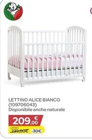 Bimbo Store Giordani lettino alice bianco offerta