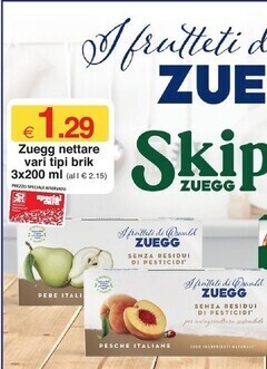 Sì con te Zuegg nettare offerta