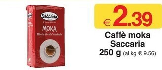 Sì con te Saccaria caffè caffè moka offerta