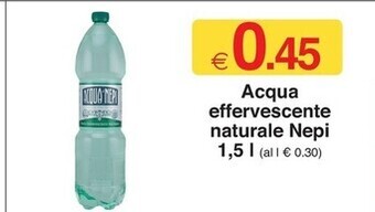 Acqua di nepi acqua effervescente naturale