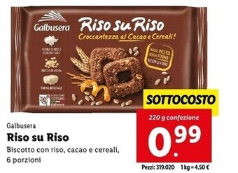 Lidl Galbusera riso su riso offerta