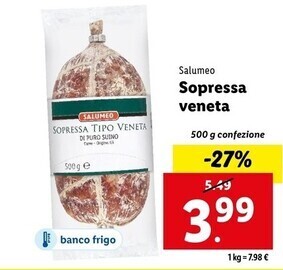 Lidl Salumeo sopressa veneta offerta