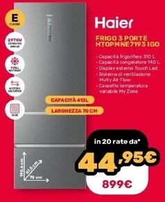 Fiducia & Convenienza Haier frigo 3 porte htopmne7193igo offerta