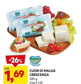 DPiù Cuor di malga crescenza offerta
