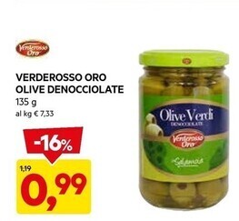 DPiù Verderosso oro olive denocciolate offerta