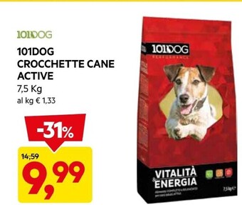 DPiù 101dog crocchette cane active offerta