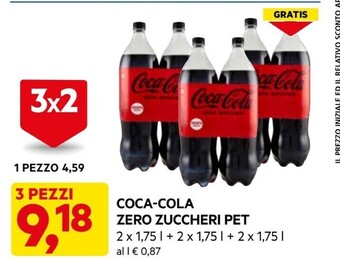DPiù Coca cola zero zuccheri offerta