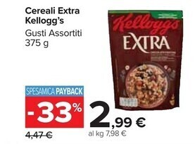 Carrefour Market Kelloggs cereali extra offerta