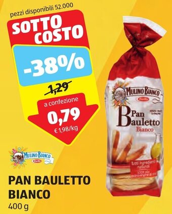 ALDI PAN BAULETTO BIANCO 400 g offerta