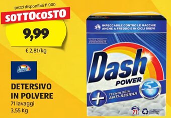 ALDI DETERSIVO IN POLVERE 71 lavaggi offerta